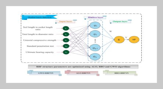 Estimation of pile settlement applying hybrid radial basis function network with BBO, ALO, and GWO optimization algorithms